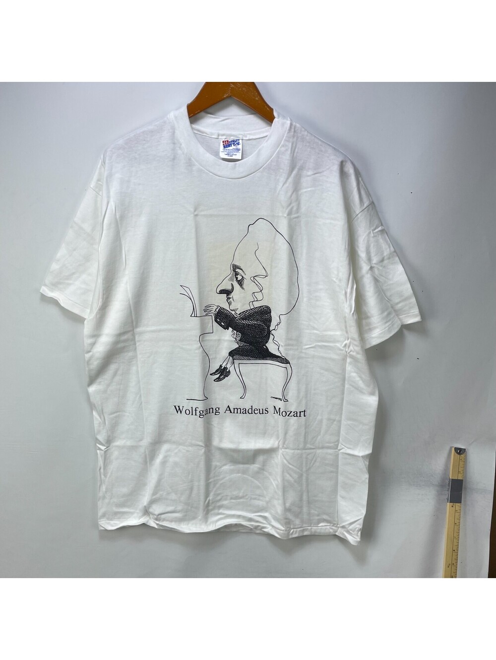 Vintage Wolfgang Amadeus Mozart Caricature Art t shirt XL